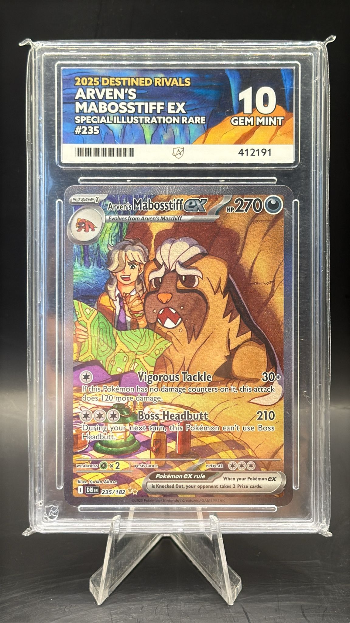 ACE GEM MINT 10 Arven’s Mabosstiff ex