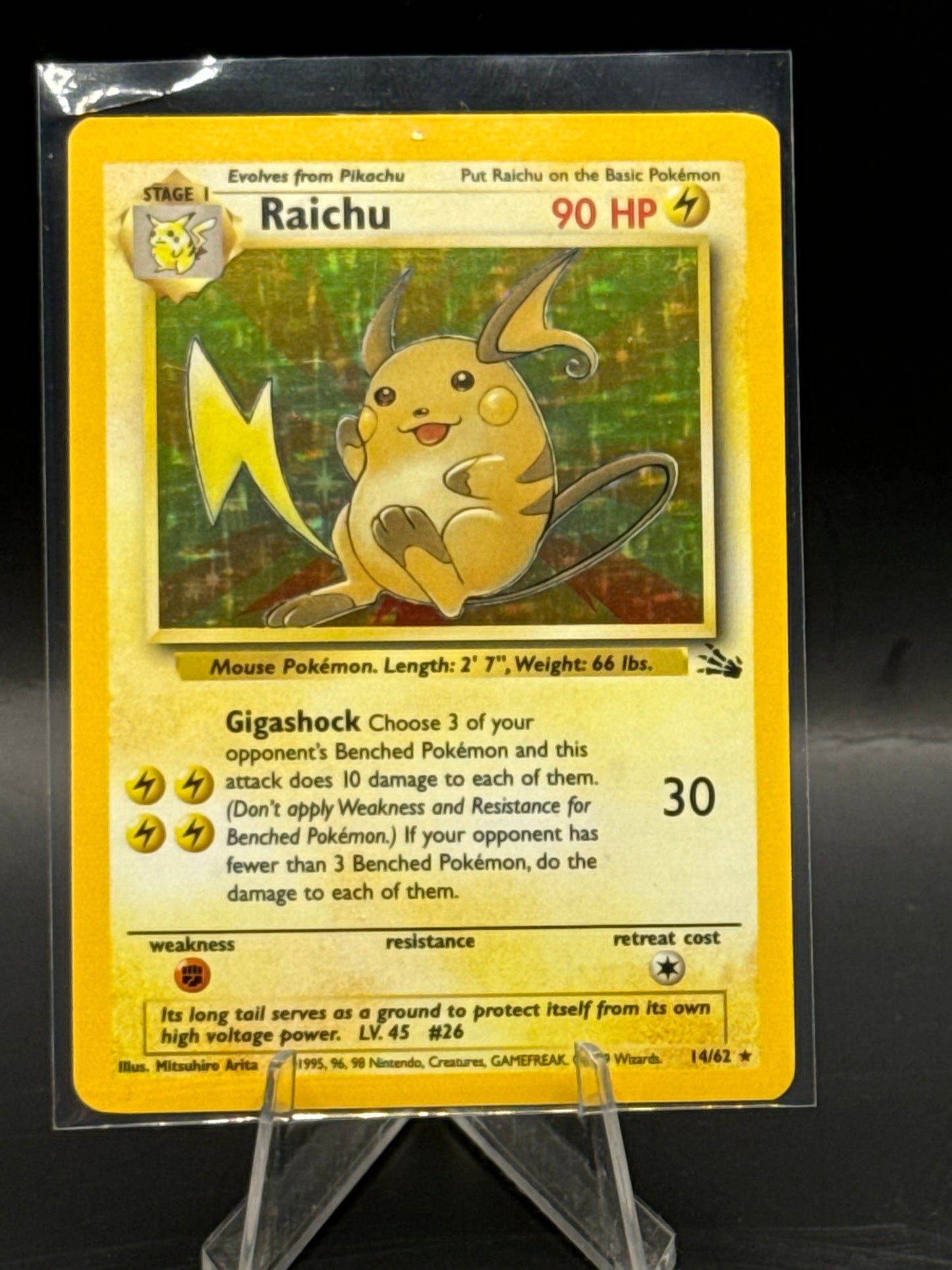 Raichu Holo 14/62 L/P+