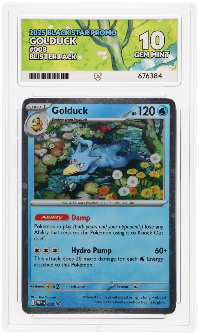 Pokemon ACE GEM Mint 10 Golduck Promo 008