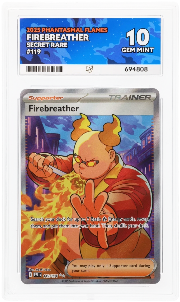 Pokemon ACE Perfect GEM Mint 10 Firebreather 119/094