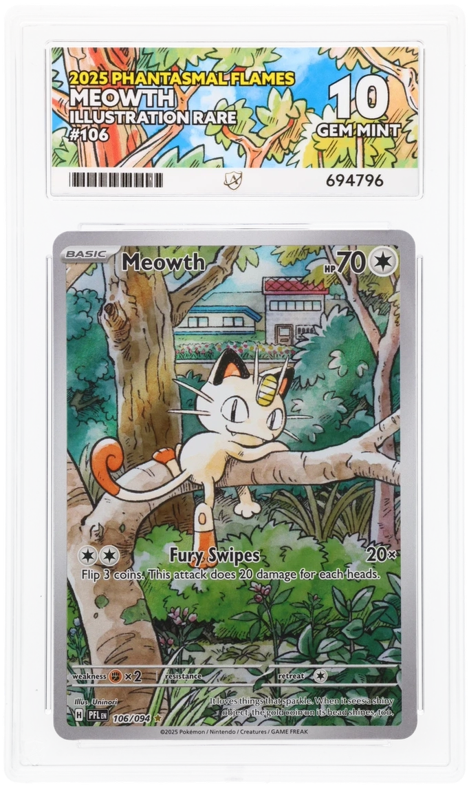 Pokemon ACE Perfect GEM Mint 10 Meowth 106/094