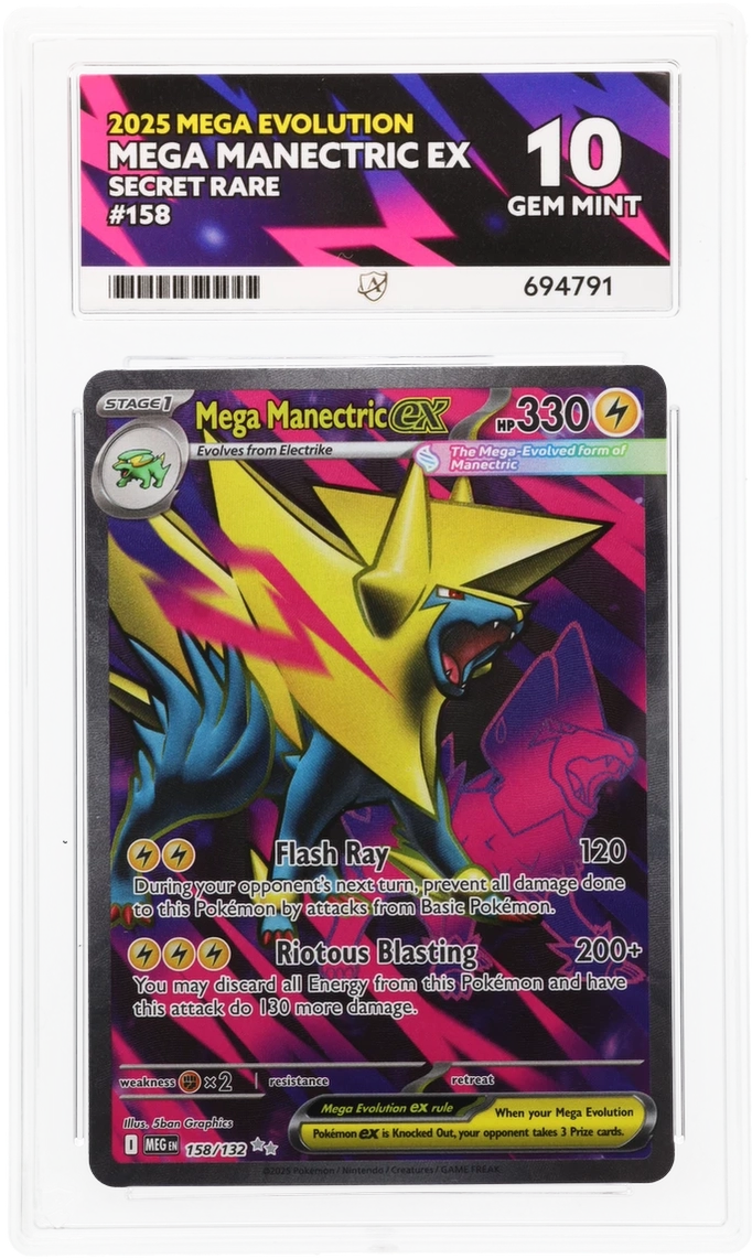 Pokemon ACE GEM Mint 10 Mega Menectric EX 158/132