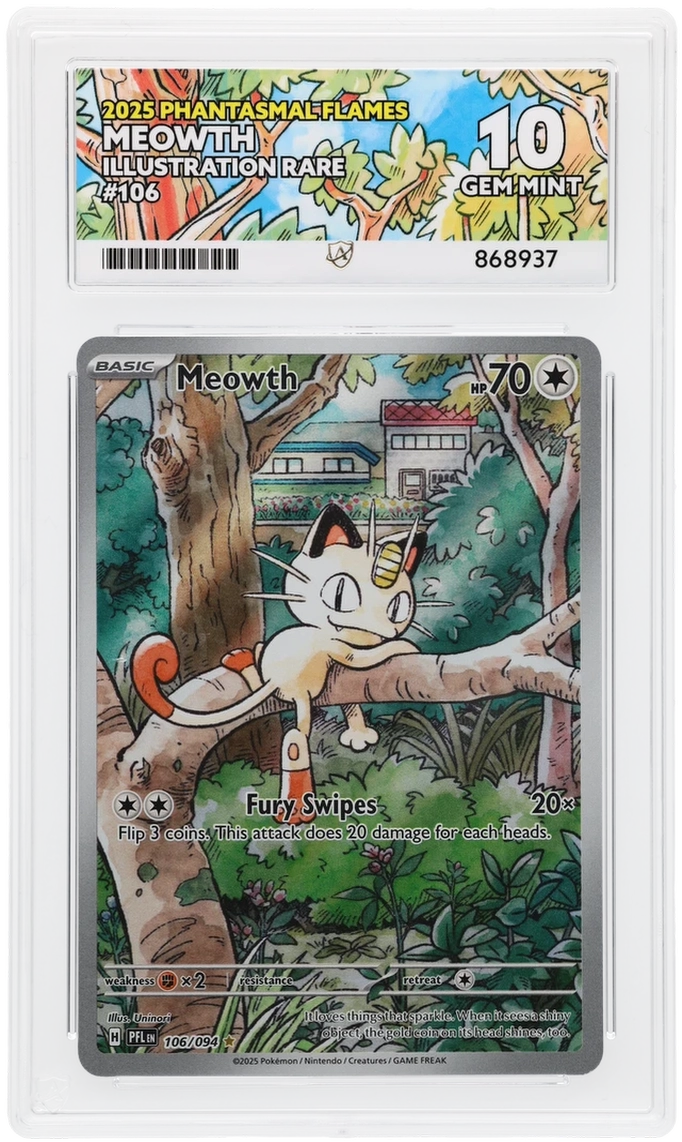 Pokemon ACE GEM Mint 10 Meowth 106/094