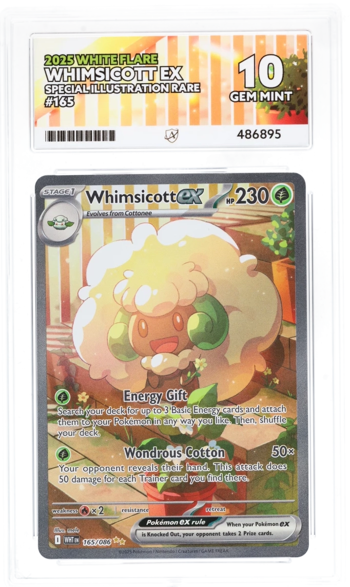 Pokemon ACE GEM Mint 10 Whimsicott EX 165/086