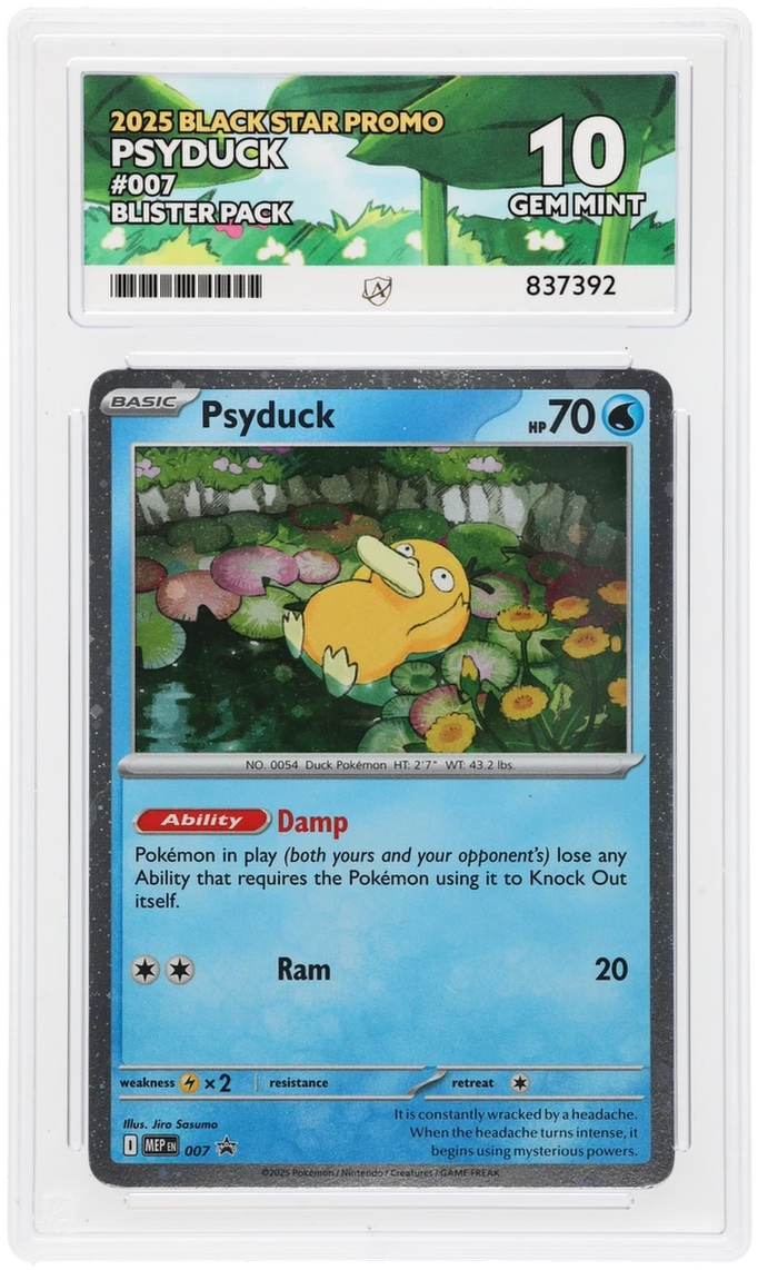Pokemon ACE GEM Mint 10 Psyduck Promo 007