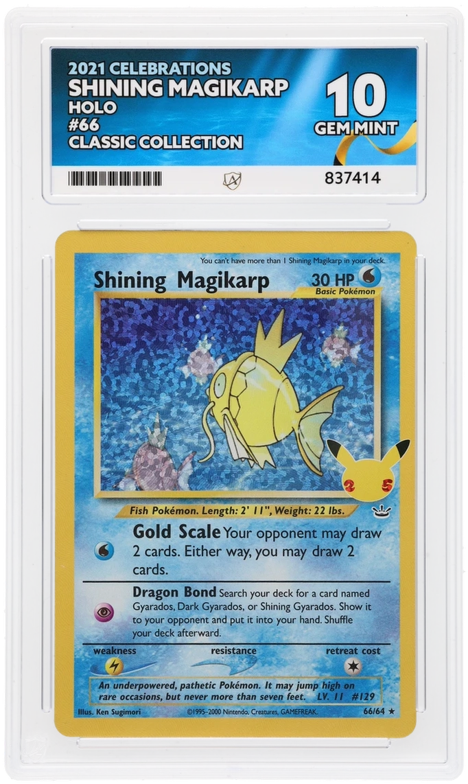 Pokemon ACE GEM Mint 10 25th Shining Magikarp 66/64