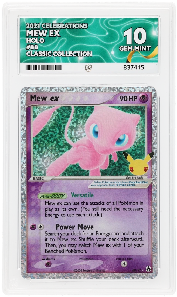 Pokemon ACE GEM Mint 10 25th Mew EX 88/92