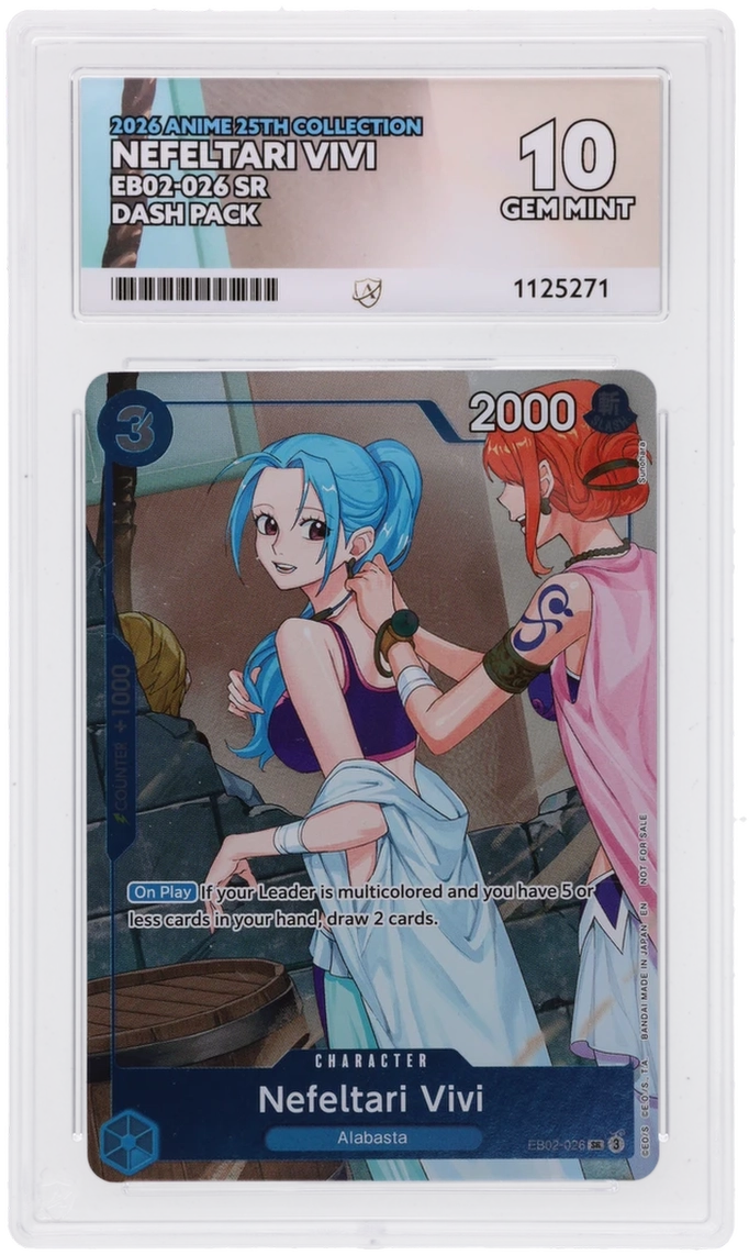 One Piece ACE GEM Mint 10 2026 Anime 25th Collection Nefeltari Vivi EB02-026 ( Pop 4 )