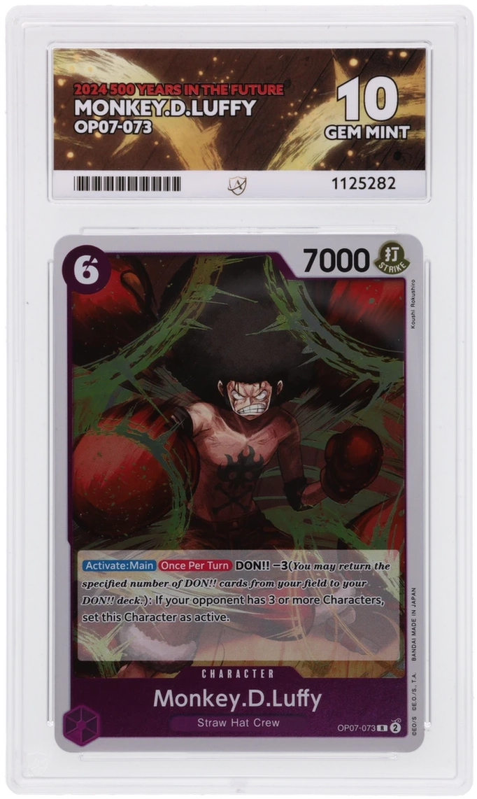One Piece ACE Gen Mint 10 2024 500 YEars In The Future Monkey D Luffy OP07-073 ( Pop 2 )