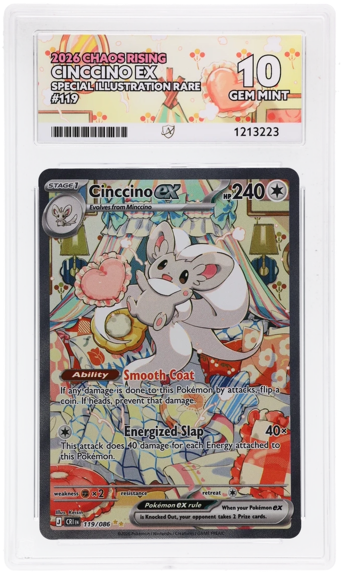 Pokemon ACE GEM Mint 10 Cinccino EX 119/086
