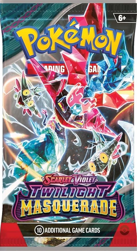 Pokémon TCG Twilight Masquerade Booster Pack – Official Scarlet & Violet Series | 10 Cards per Pack | Gift for Kids, Collectors & Pokémon Fans | Chance for Ultra Rare & Gold Cards