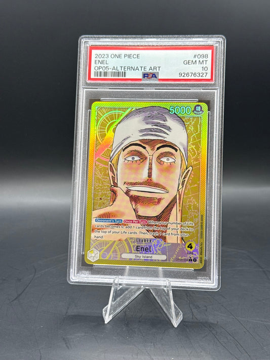 PSA GEM MT 10 ENEL OP05-ALTERNATE ART #098