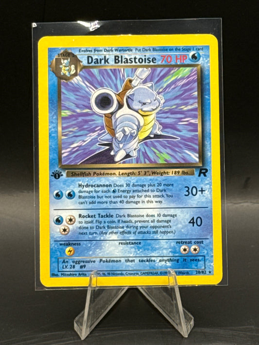 Dark Blastoise 1st Eddition Rocket Non Holo 20/82 L/P+