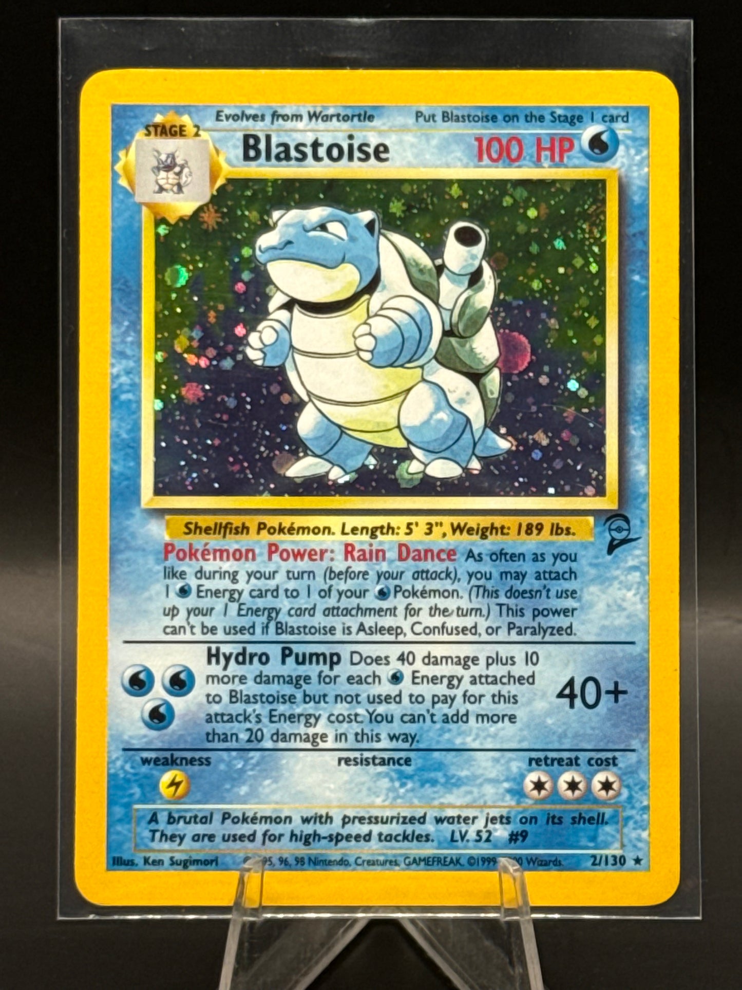 Blastoise Base Set 2 Holo 2/130 L/P+
