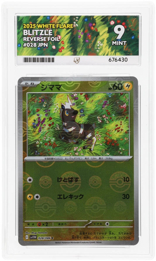Pokemon ACE Mint 9 Japanese Blitzle Reverse 028/086