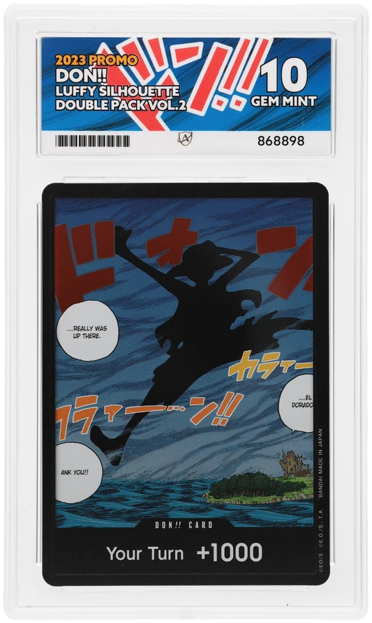 One Piece ACE GEM Mint 10 2023 Promo DON!! Luffy Silhouette  ( Pop 4 )