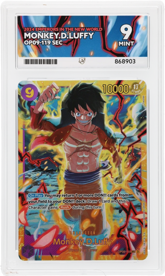 One Piece ACE GEM Mint 10 2024 Emperors In The New World Monkey D.Luffy OP09-119 SEC ( Pop 3 )