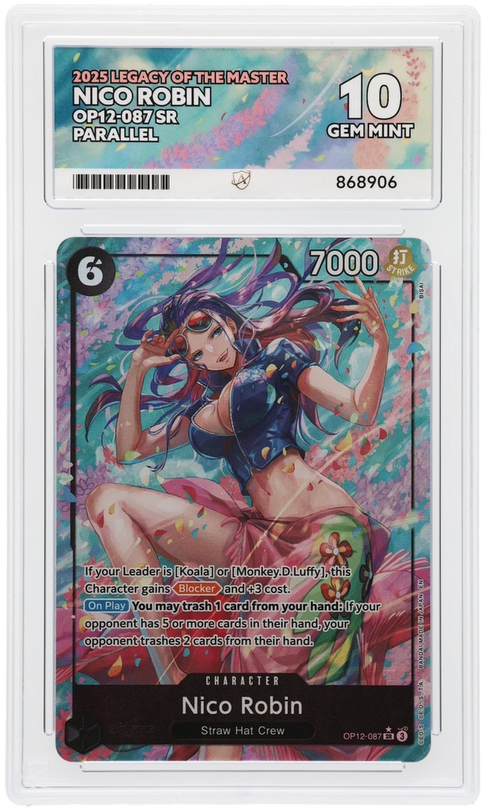 One Piece ACE GEM Mint 10 2025 Legacy Of The Master Nico Robin OP12-087 SR ( Pop 14 )