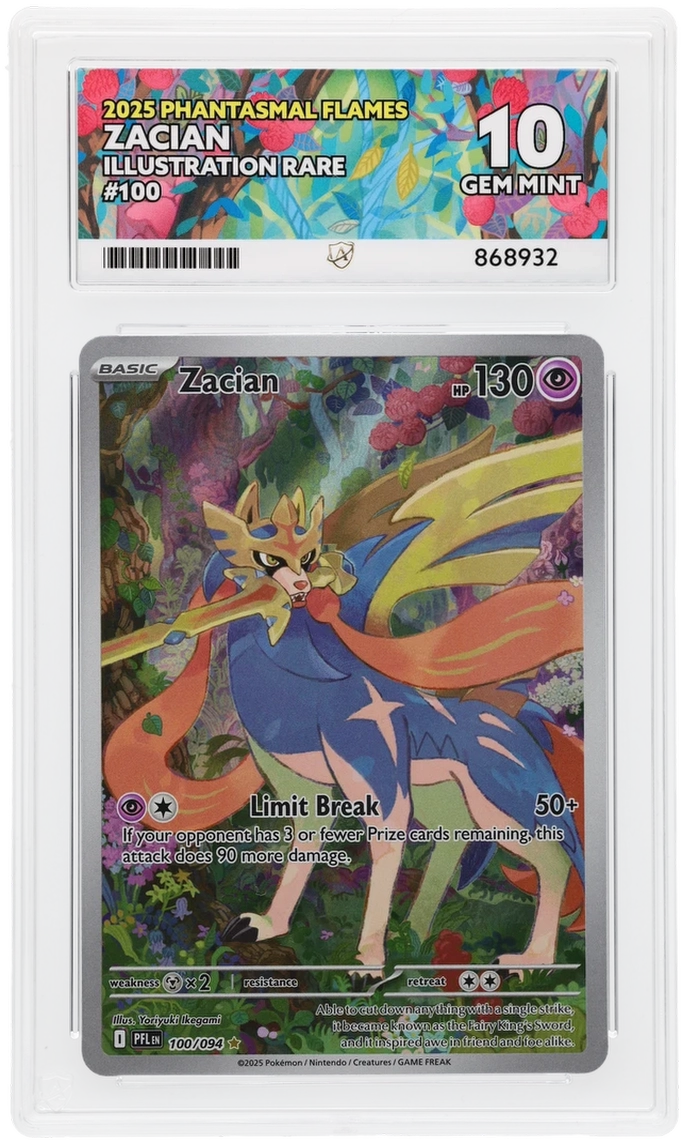 Pokemon ACE GEM Mint 10 Zacian 100/094
