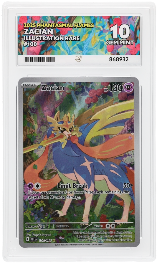 Pokemon ACE GEM Mint 10 Zacian 100/094