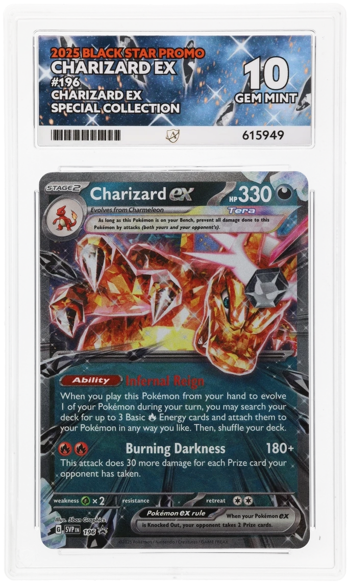 Pokemon ACE GEM Mint 10 Charizard EX Promo 196