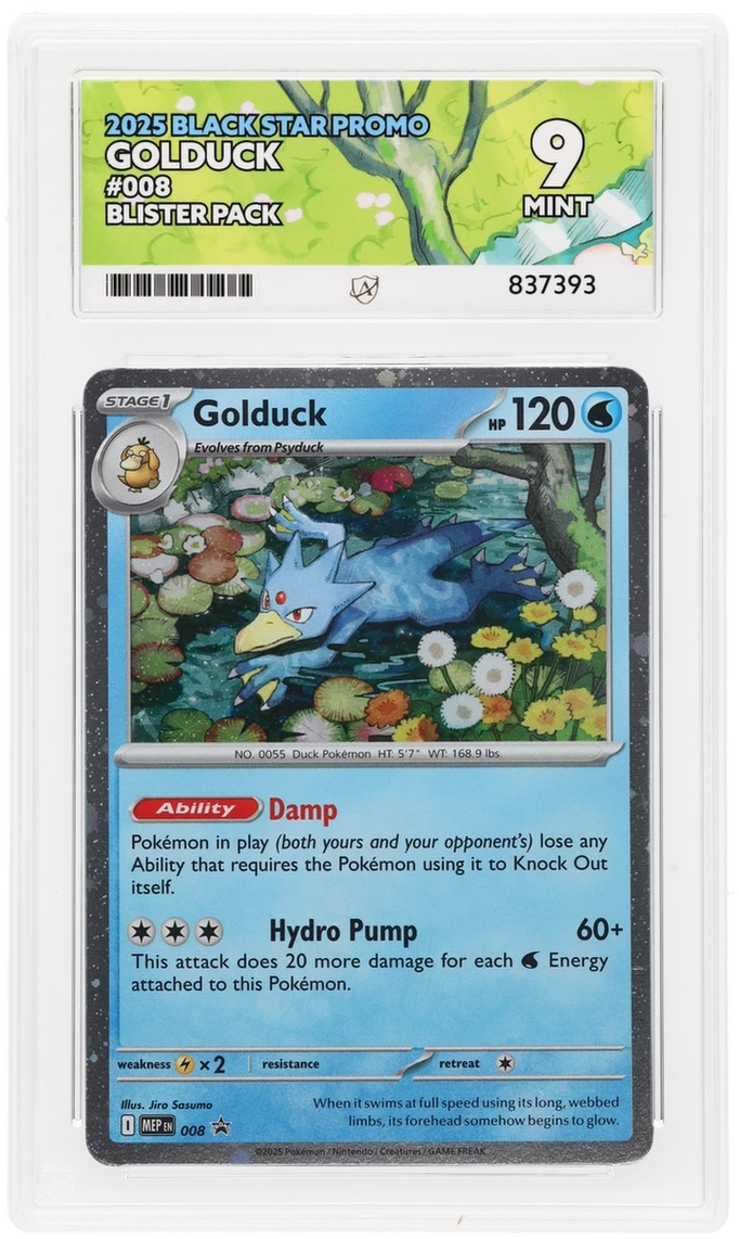 Pokemon ACE Mint 9 Golduck Promo 008