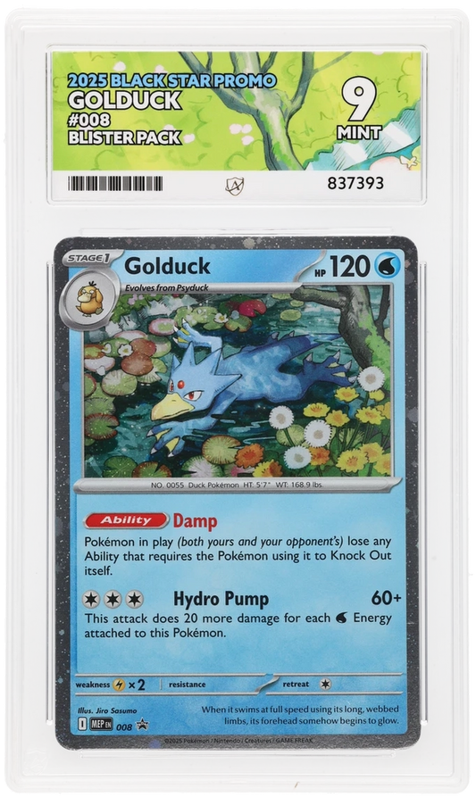 Pokemon ACE Mint 9 Golduck Promo 008
