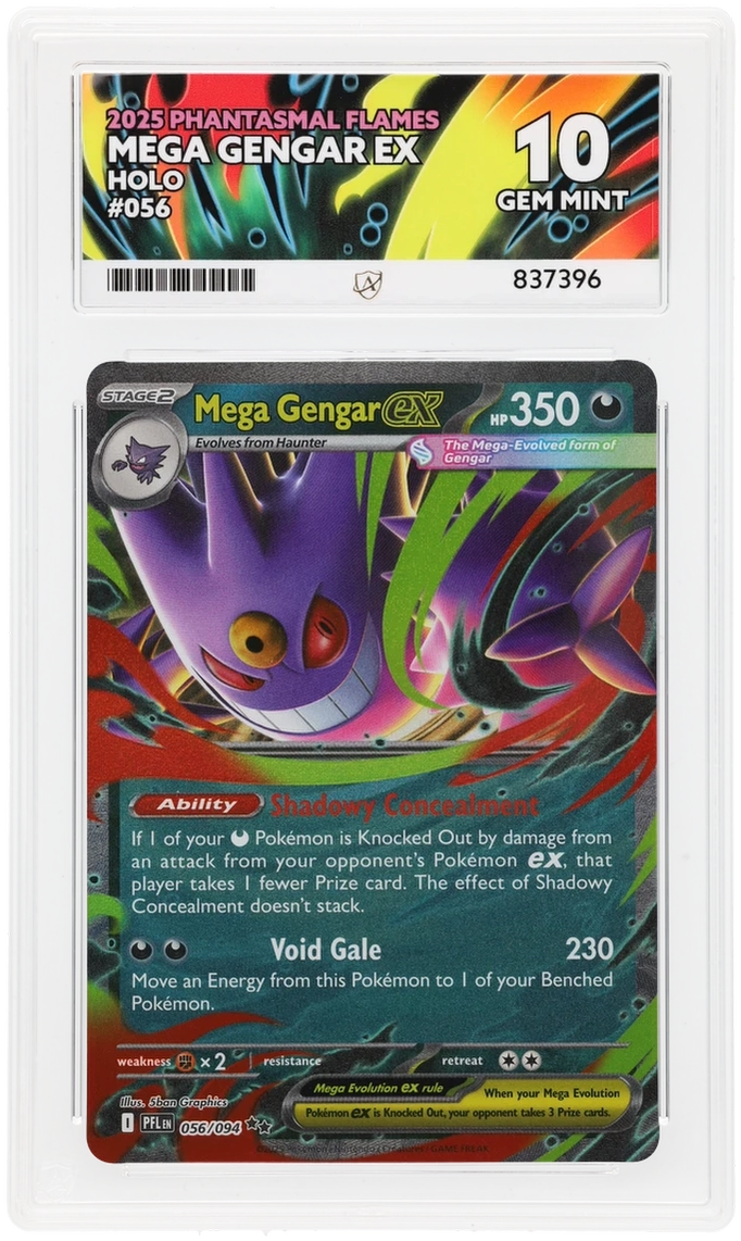 Pokemon ACE GEM Mint Perfect 10 Mega Gengar EX 056/094