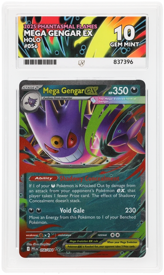 Pokemon ACE GEM Mint Perfect 10 Mega Gengar EX 056/094