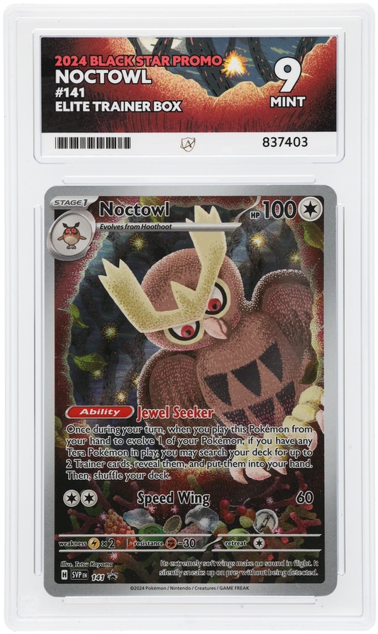 Pokemon ACE Mint 9 Noctowl Promo 141