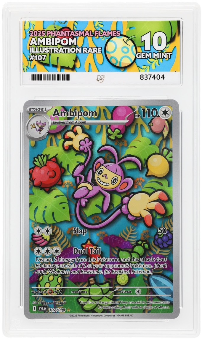 Pokemon ACE GEM Mint Perfect 10 Ambipom 107/094