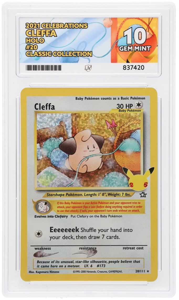 Pokemon ACE GEM Mint Perfect 10 Cleffa 25th Anniversary 20/111