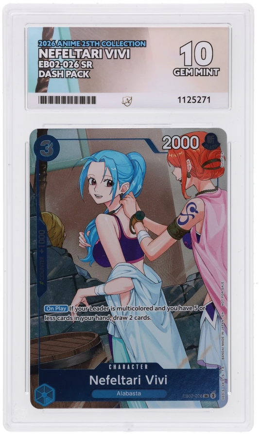 One Piece ACE GEM Mint 10 2026 Anime 25th Collection Nefeltari Vivi EB02-026 ( Pop 4 )