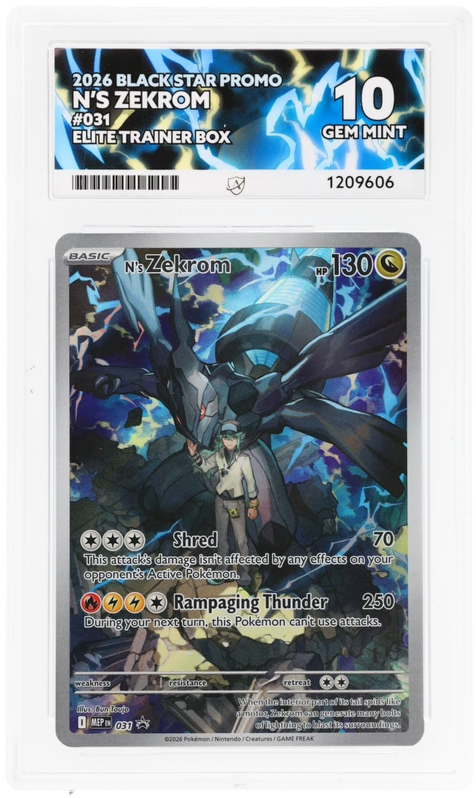 Pokemon ACE GEM Mint 10 N’s Zekrom Promo 031