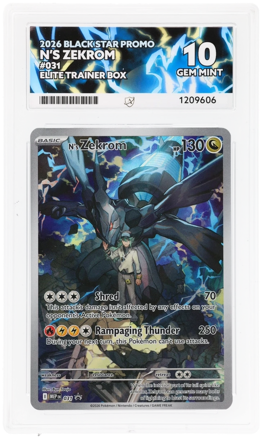 Pokemon ACE GEM Mint 10 N’s Zekrom Promo 031