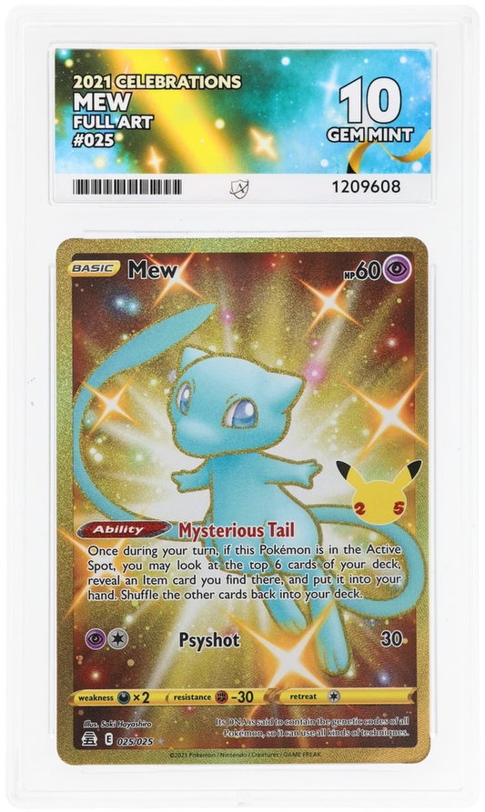 Pokemon ACE GEM Mint Perfect 10 25th Anniversary Mew 025/025