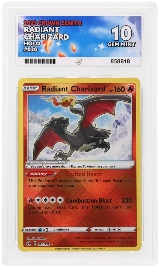 Pokemon ACE GEM Mint 10 Radiant Charizard 020/159