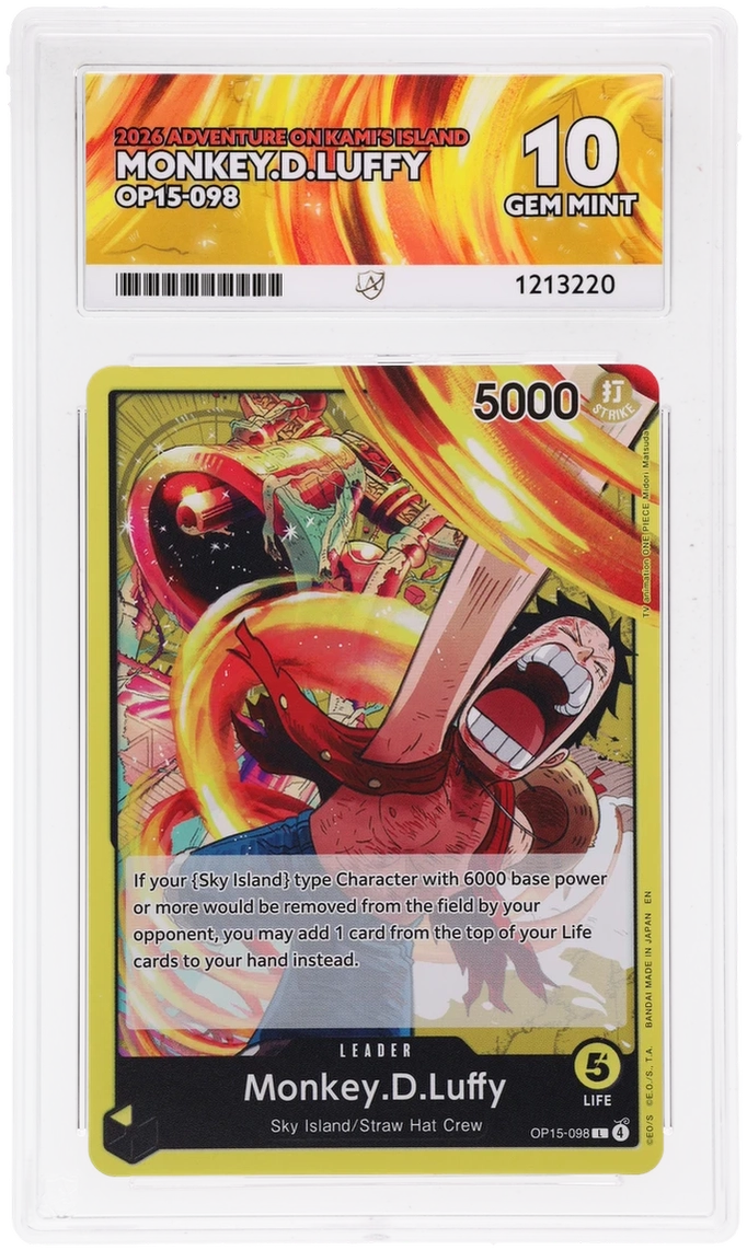 One Piece ACE Gen Mint 10 2026 Adventure On Kami’s Island  Monkey D Luffy OP15-098 ( Pop 2 )