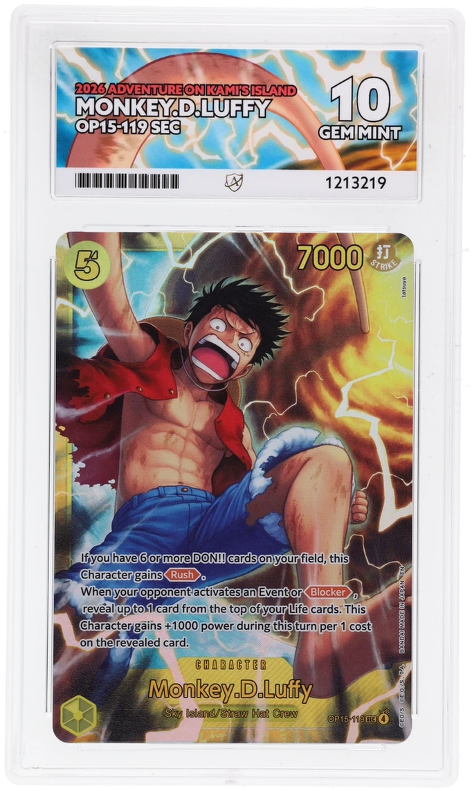 One Piece ACE Gen Mint 10 2026 Adventure On Kami’s Island  Monkey D Luffy OP15-119 ( Pop 35 ) (Copy)