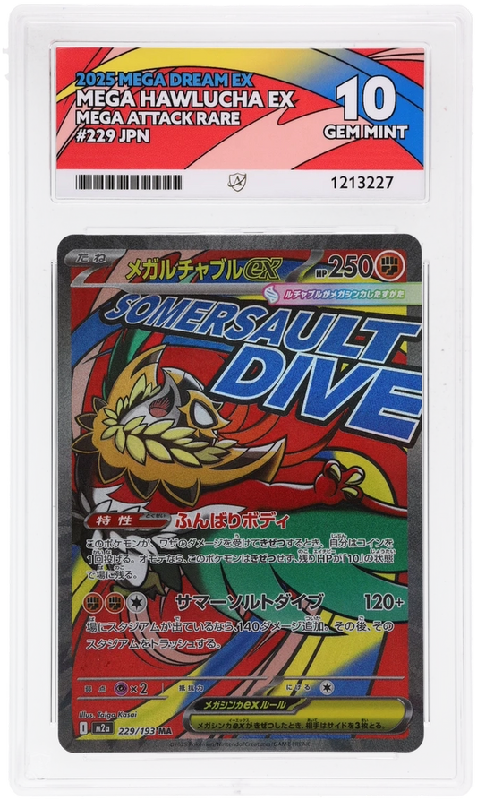 Pokemon ACE GEM Mint 10 Japanese Mega Hawlucha EX 229/193