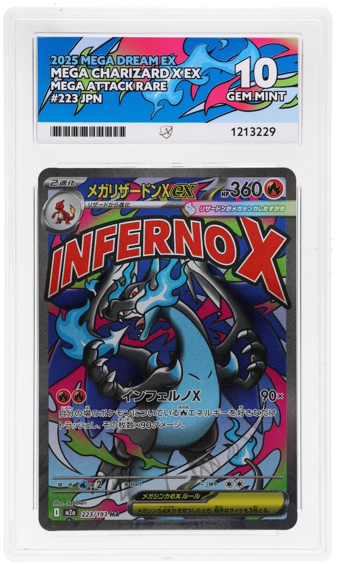 Pokemon ACE GEM Mint 10 Japanese Mega Charizard X EX 223/193