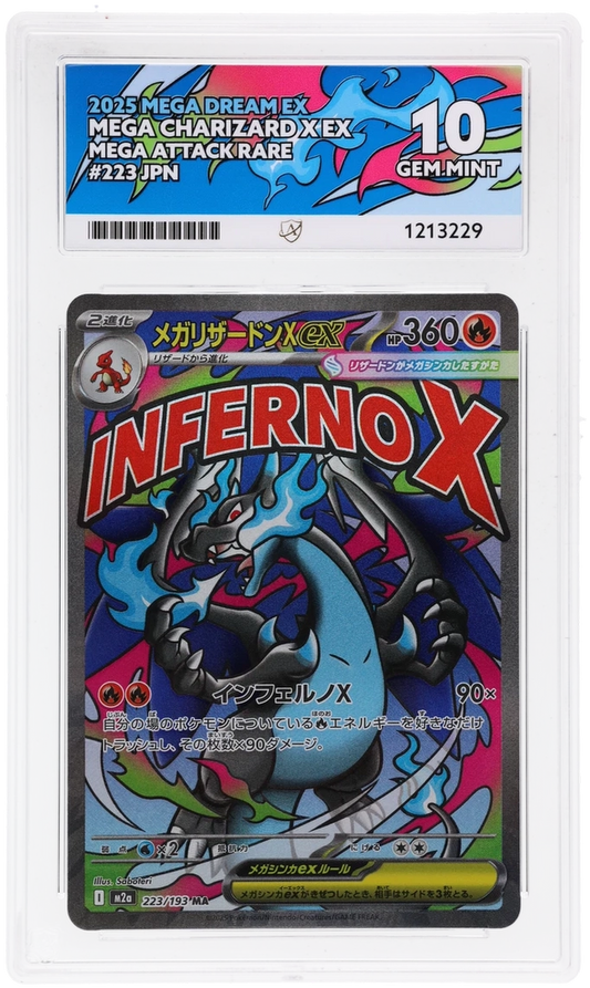 Pokemon ACE GEM Mint 10 Japanese Mega Charizard X EX 223/193
