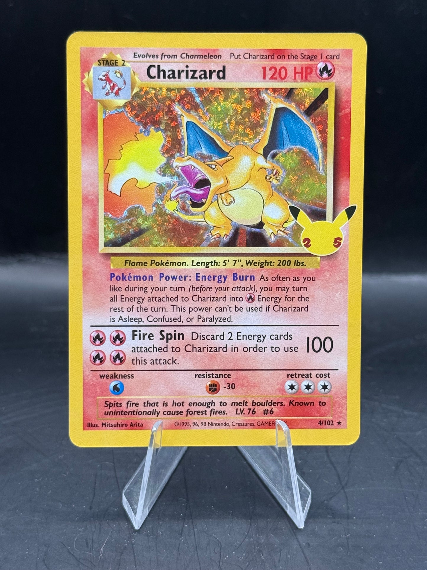 Pokemon 25th Anniversary Charizard 4/102 N/M