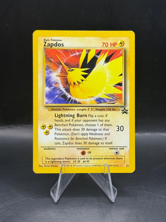 Pokemon Zapdos Vintage Black Star Promo 23 L/P+