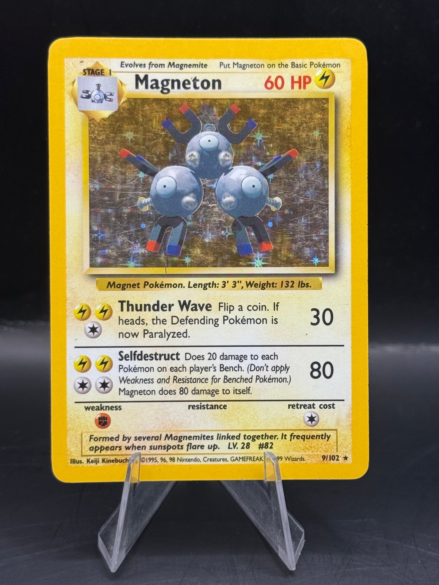 Pokemon Base Set Magneton Holo 9/102 L/P
