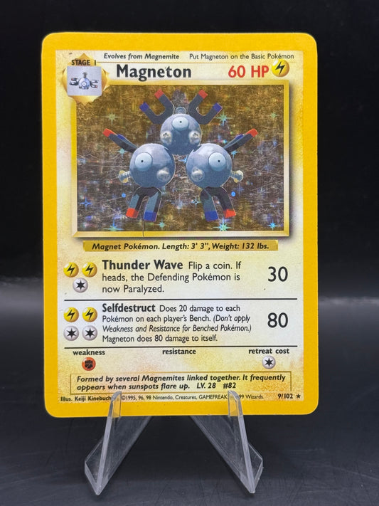 Pokemon Base Set Magneton Holo 9/102 L/P