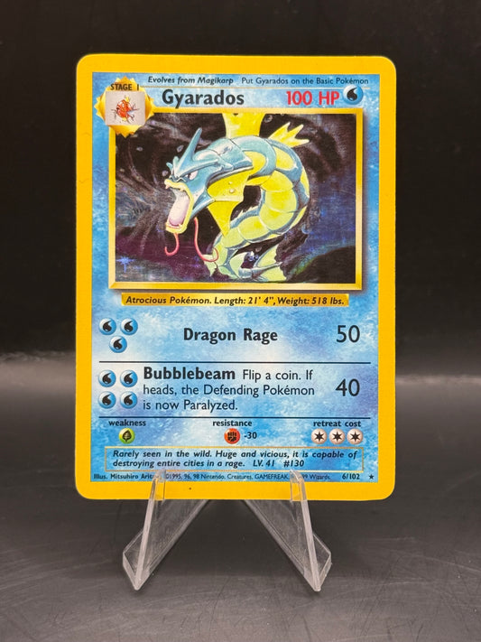 Pokemon Base Set Gyarados Holo 6/102 L/P
