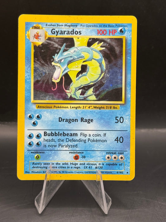 Pokemon Base Set Gyarados Holo 6/102 L/P-H/P