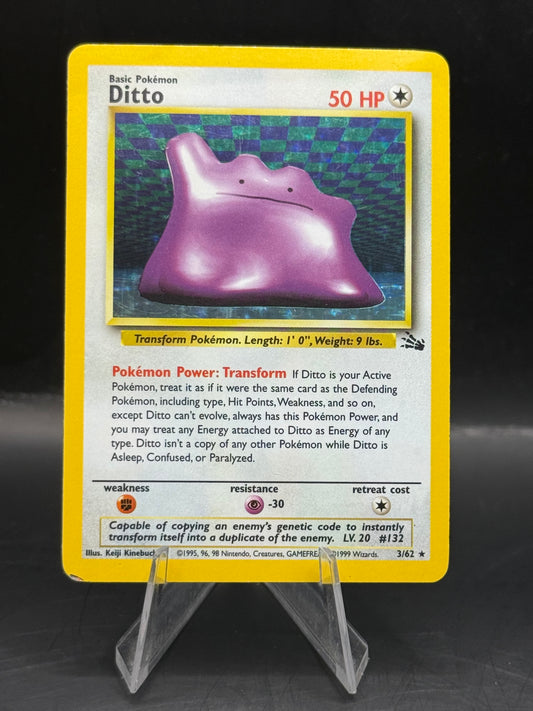 Pokemon Fossil Ditto Holo 3/62 L/P