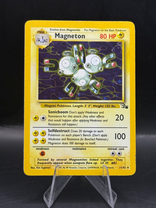 Pokemon Fossil Magneton Holo 11/62 L/P